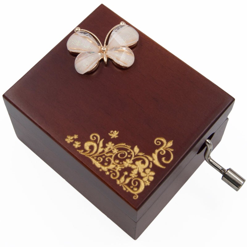 Wingostore Mini Handcrank Music Box for Christmas/Birthday/Valentine's Day, Tune of Fur Elise(Butterfly) - Image 2